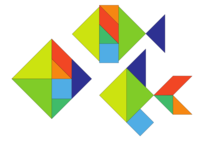 Fish Tangrams for pre-K, kindergarten and elementary school